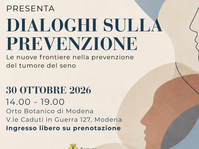 30 Ottobre 2026 &ndash; Dialoghi sulla prevenzione